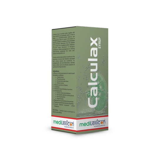 CALCULAX( Efective in flushing out urinary/kidney stones, prevents surgery and recurrence of stone formation.)